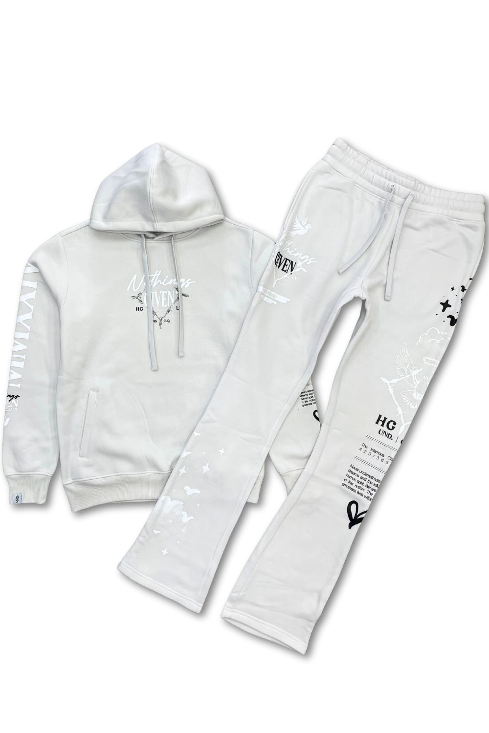 Undrtd Nothings Given Stacked Sweatsuit - Cream