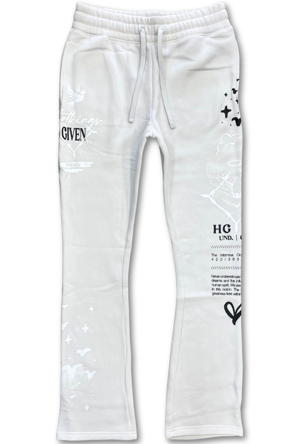 Undrtd Nothings Given Stacked Sweatsuit - Cream