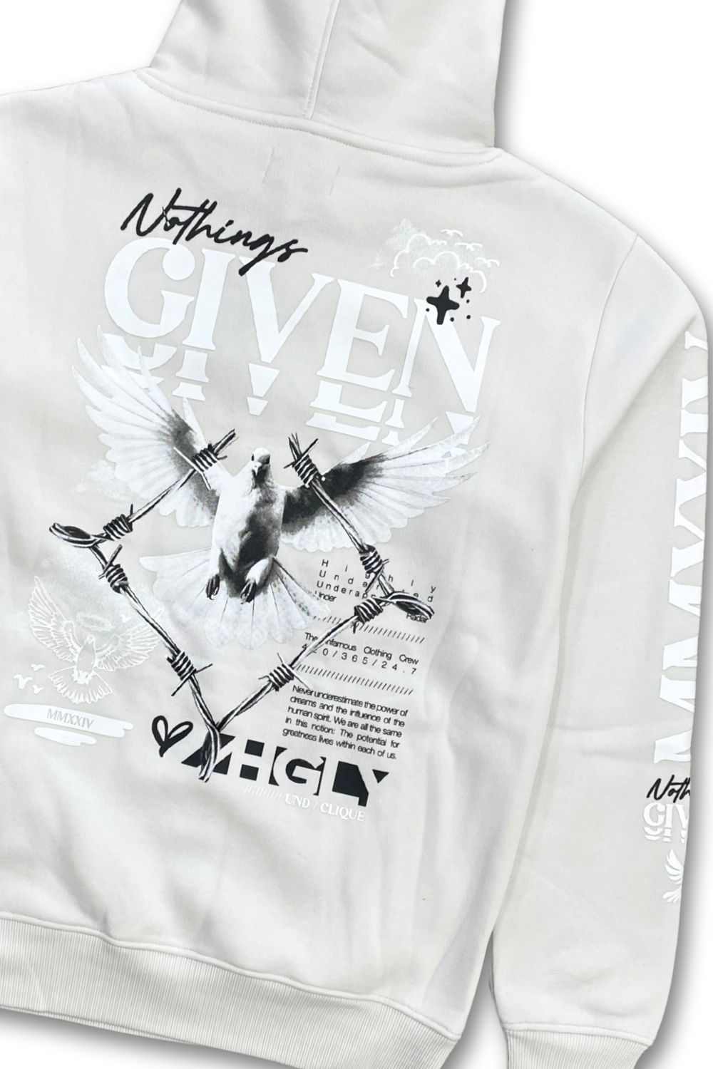 Undrtd Nothings Given Stacked Sweatsuit - Cream