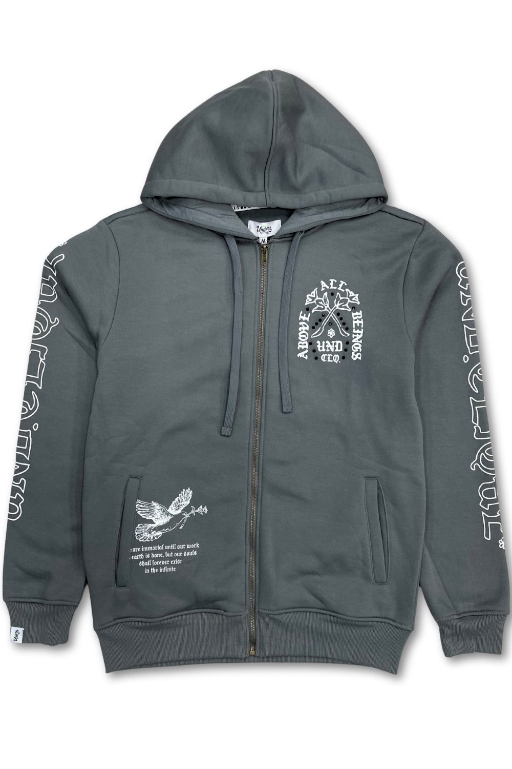 Undrtd Above All Beings Zip-Up Stacked Sweatsuit - Charcoal