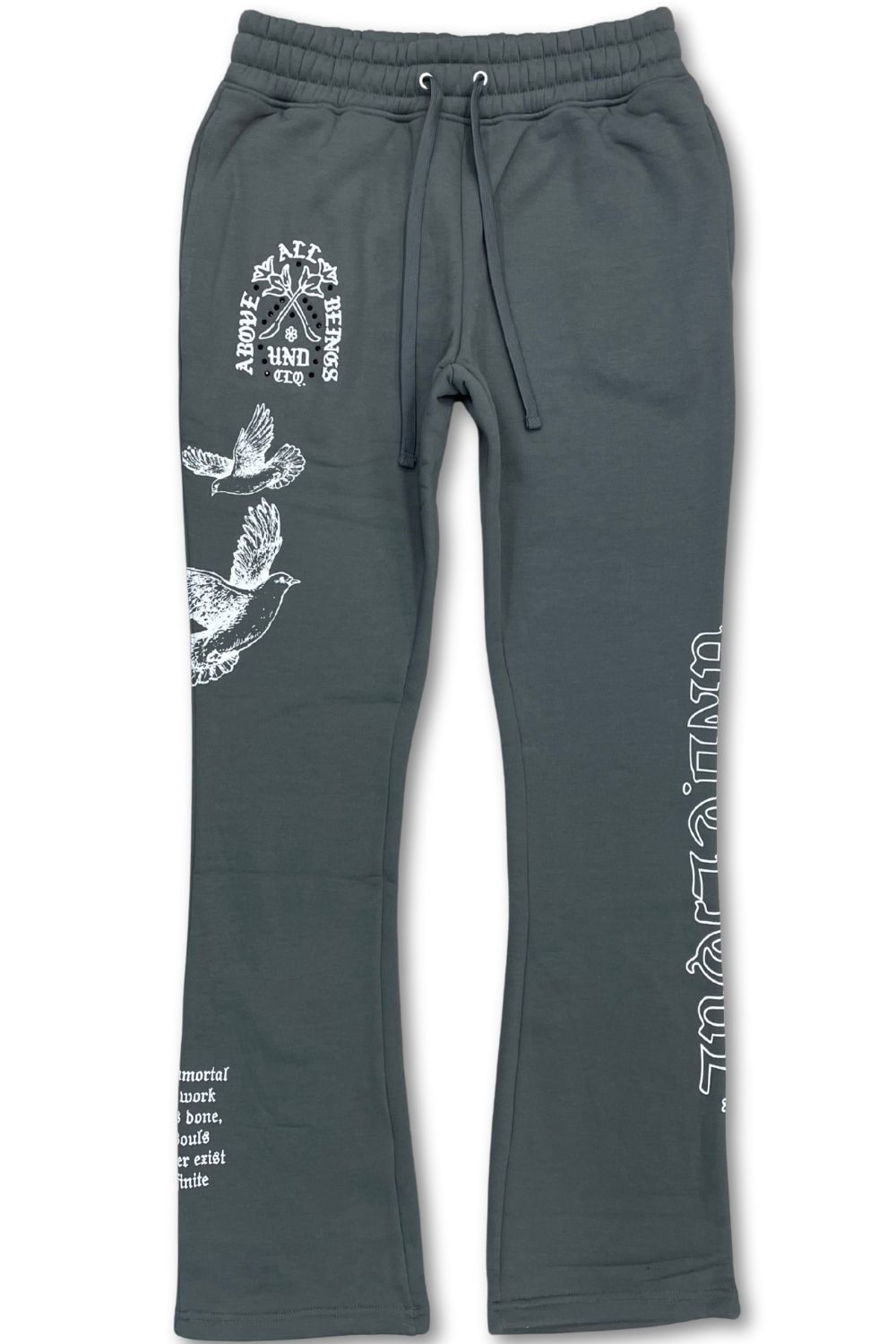 Undrtd Above All Beings Zip-Up Stacked Sweatsuit - Charcoal