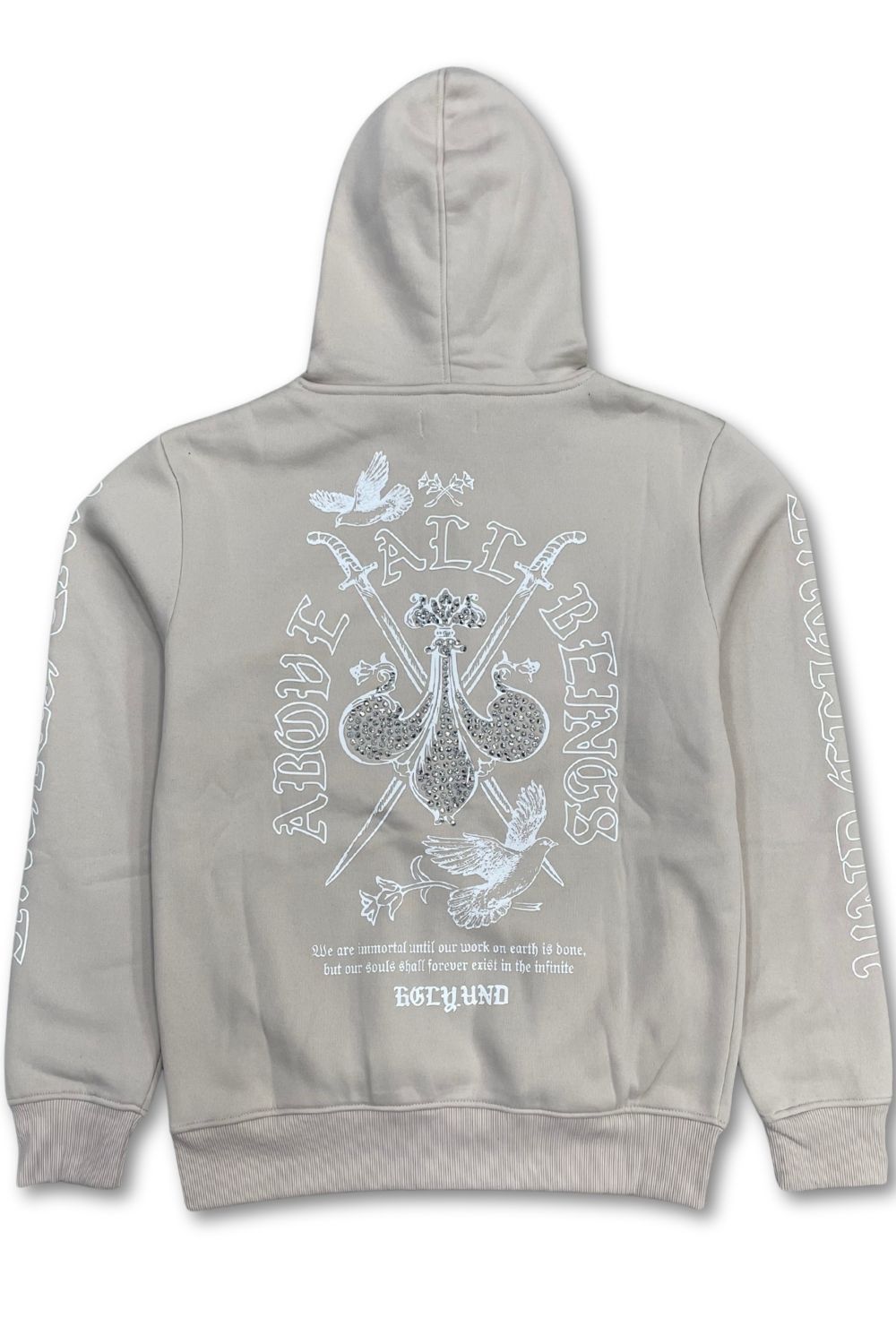 Undrtd Above All Beings Zip-Up Stacked Sweatsuit - Beige