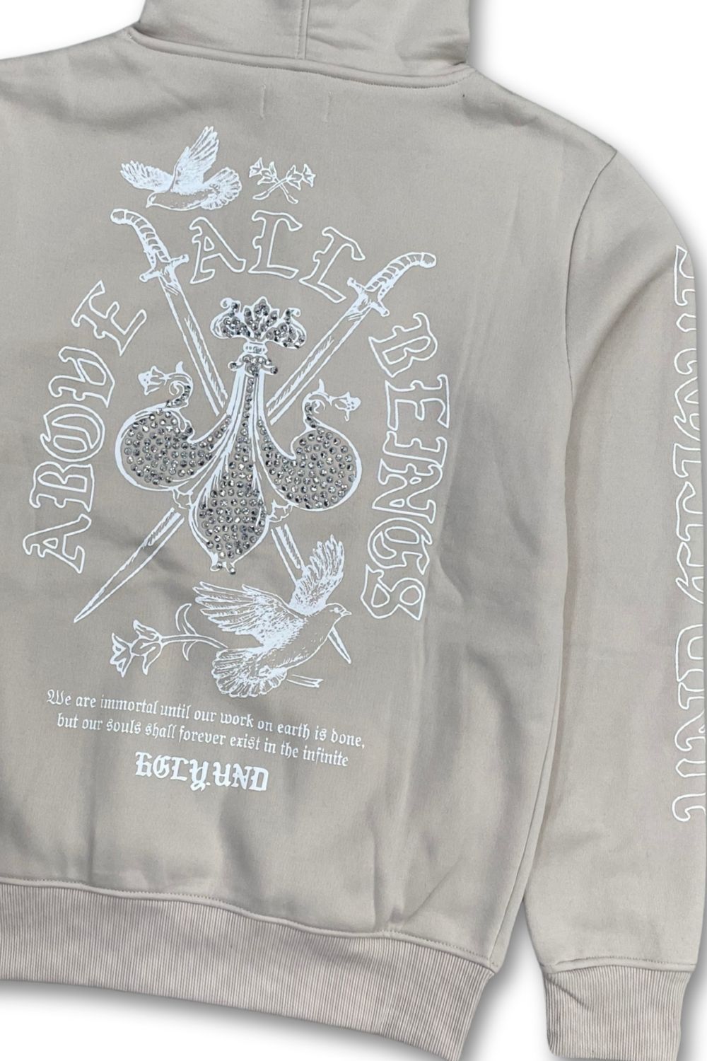 Undrtd Above All Beings Zip-Up Stacked Sweatsuit - Beige