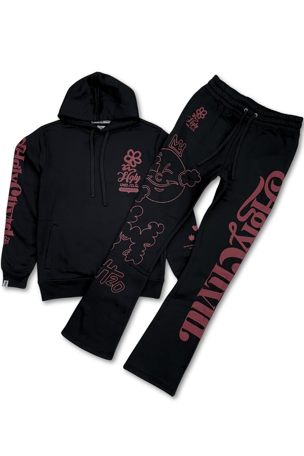 Undrtd Highly Civilized Stacked Sweatsuit - Black