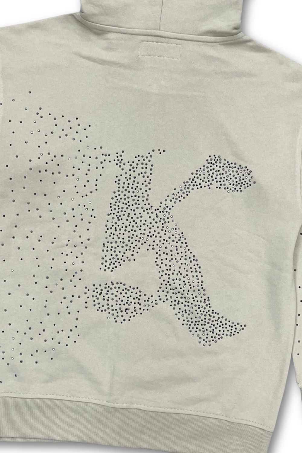 Kindred Rhinestone Zip-Up Hoodie - Beige