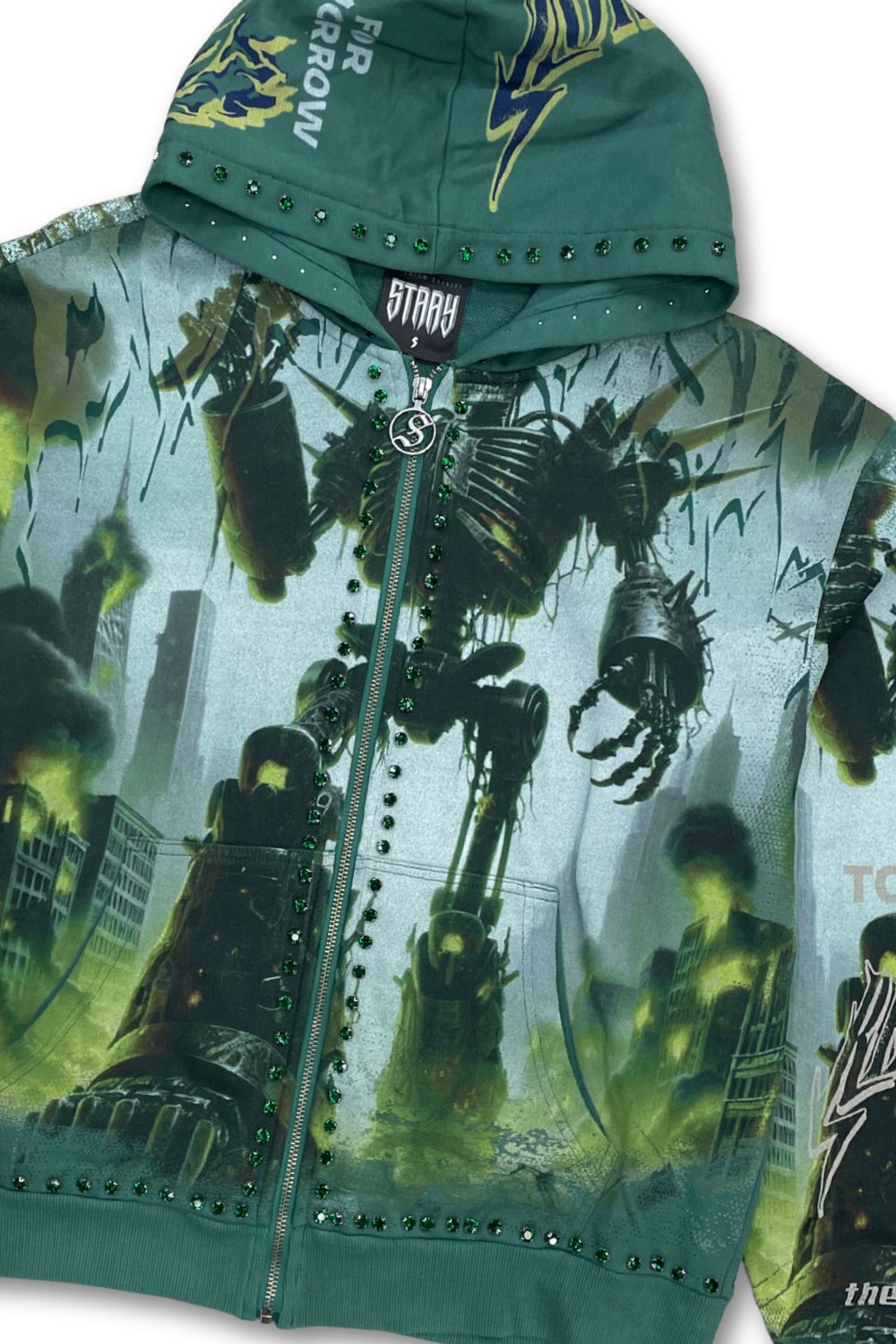 Stray Robots Disaster Zip-Up Hoodie - Forest