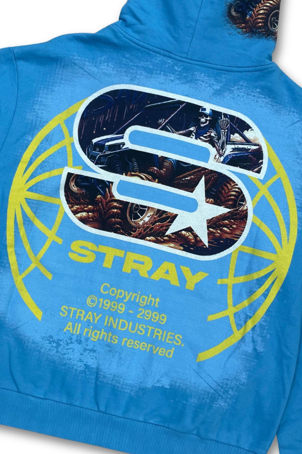 Stray Bad To The Bone Zip-Up Hoodie - Blue