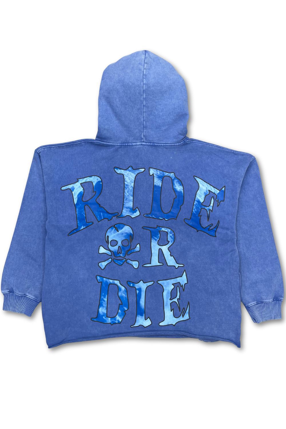 Focus Ride Or Die Cropped Hoodie - Blue