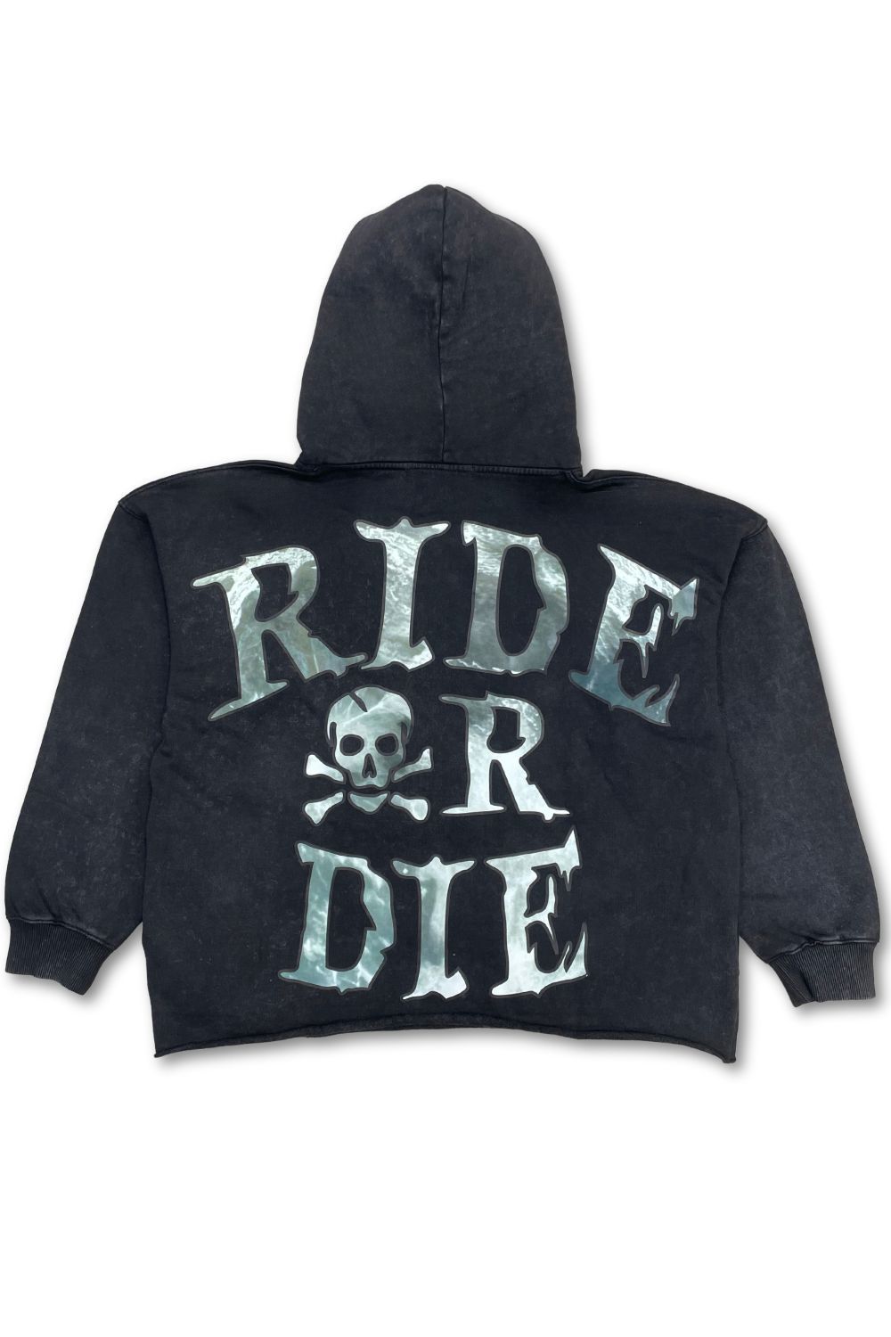 Focus Ride Or Die Cropped Hoodie - Black