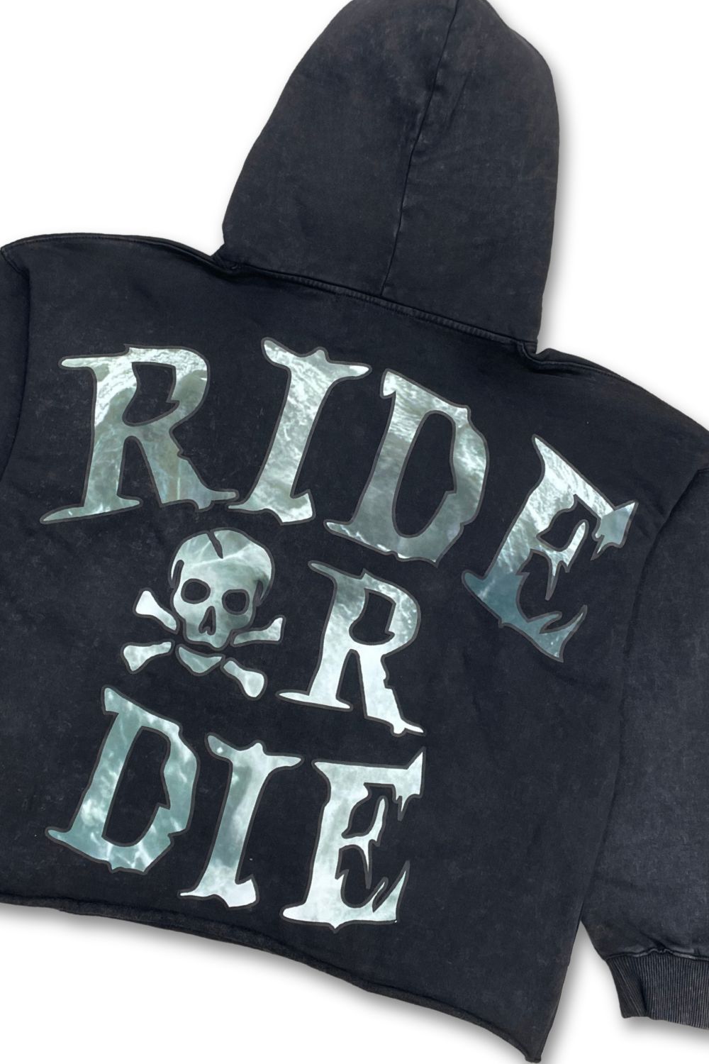 Focus Ride Or Die Cropped Hoodie - Black