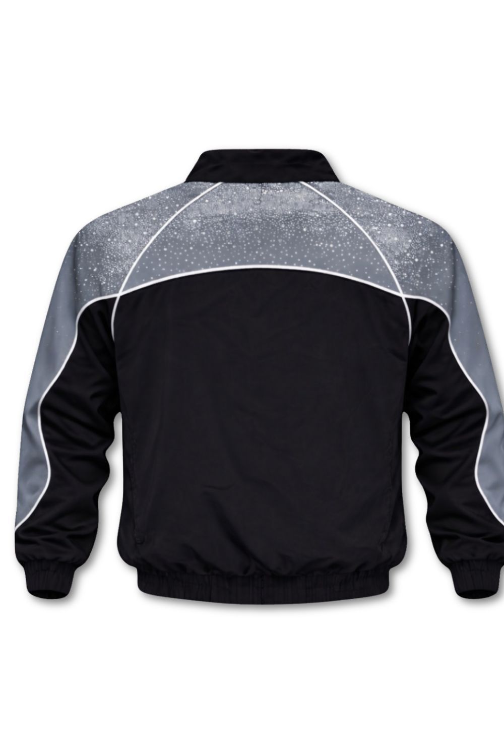 Kindred Rhinestone Nylon Zip-Up Black/Grey