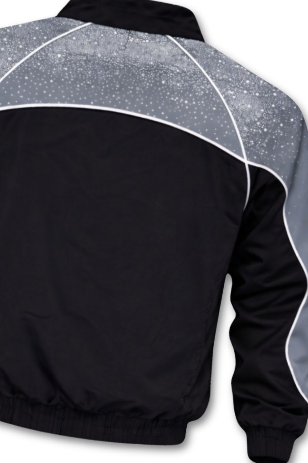 Kindred Rhinestone Nylon Zip-Up Black/Grey