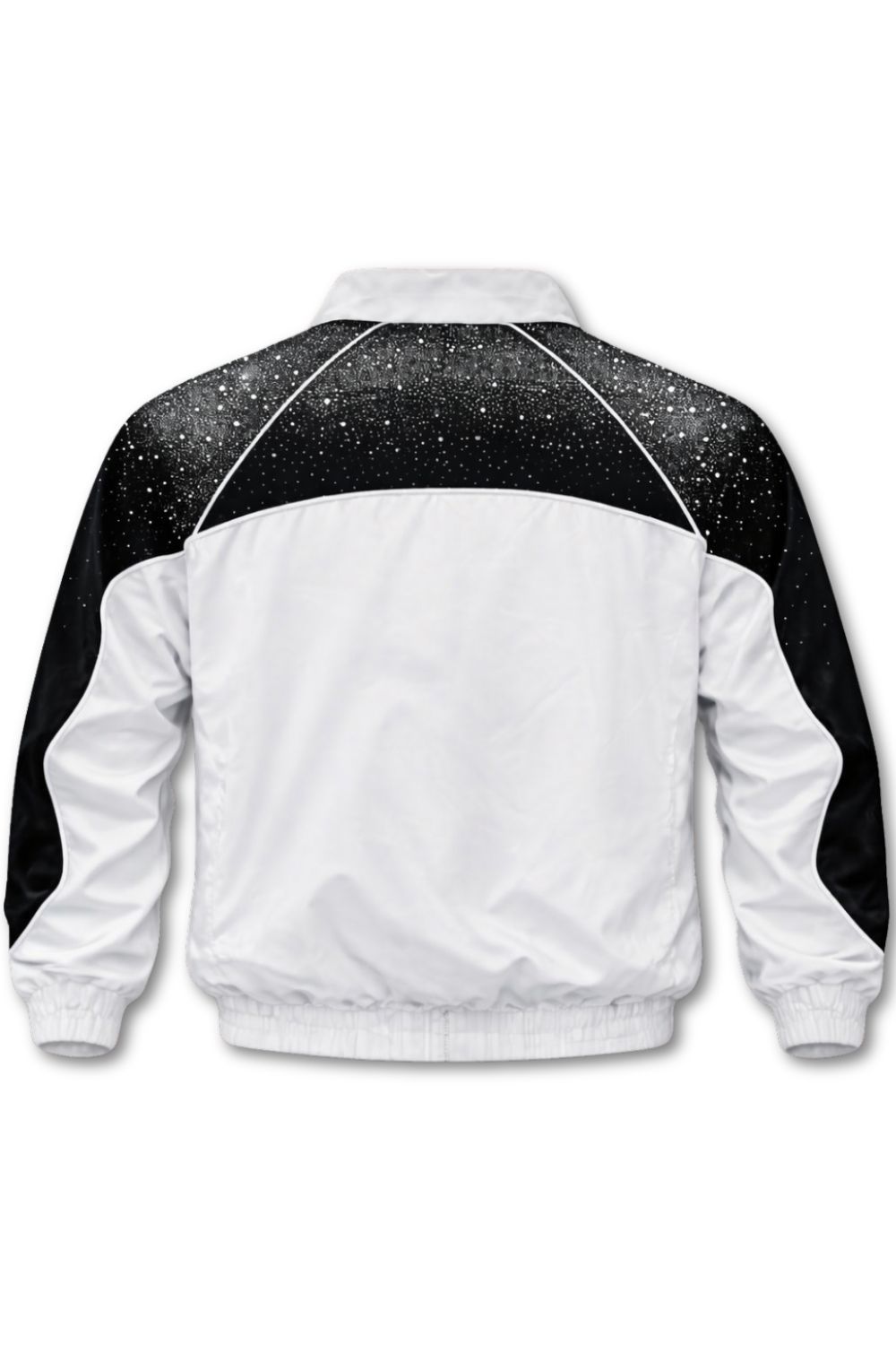 Kindred Rhinestone Nylon Zip-Up White/Black