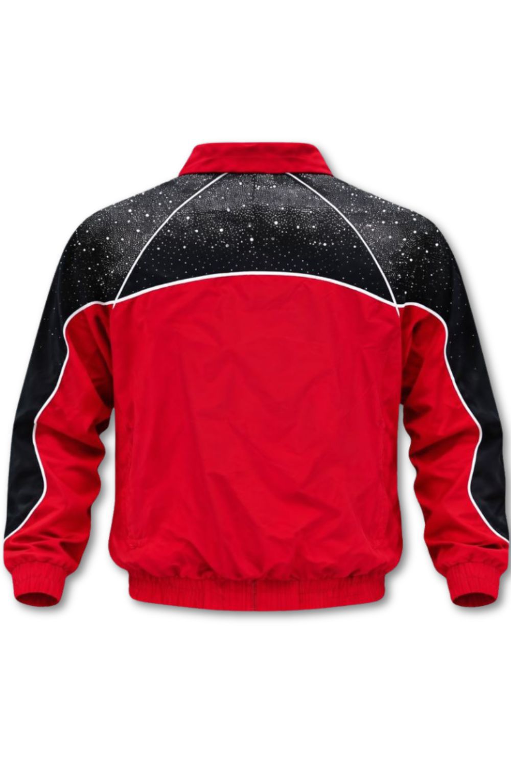 Kindred Rhinestone Nylon Zip-Up Red/Black