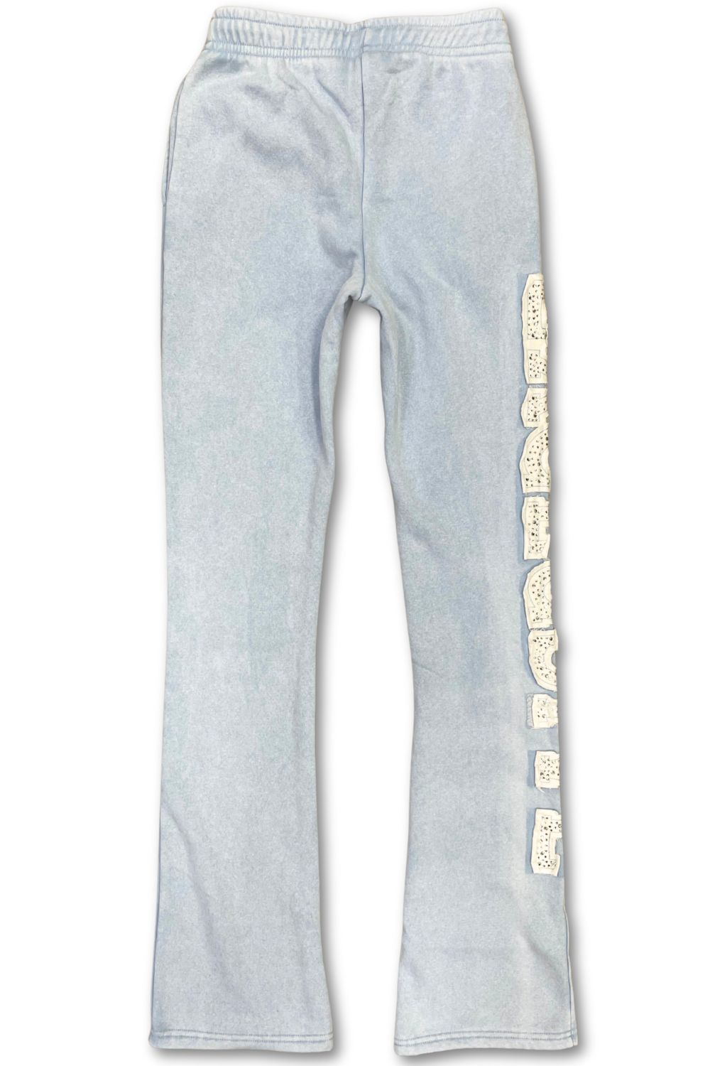 Women’s Red Fox Exclusive Rhinestone Stacked Sweatsuit - Light Blue