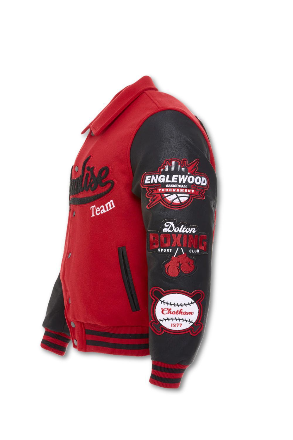 See You In Paradise Paradise Team Varsity Jacket - Red