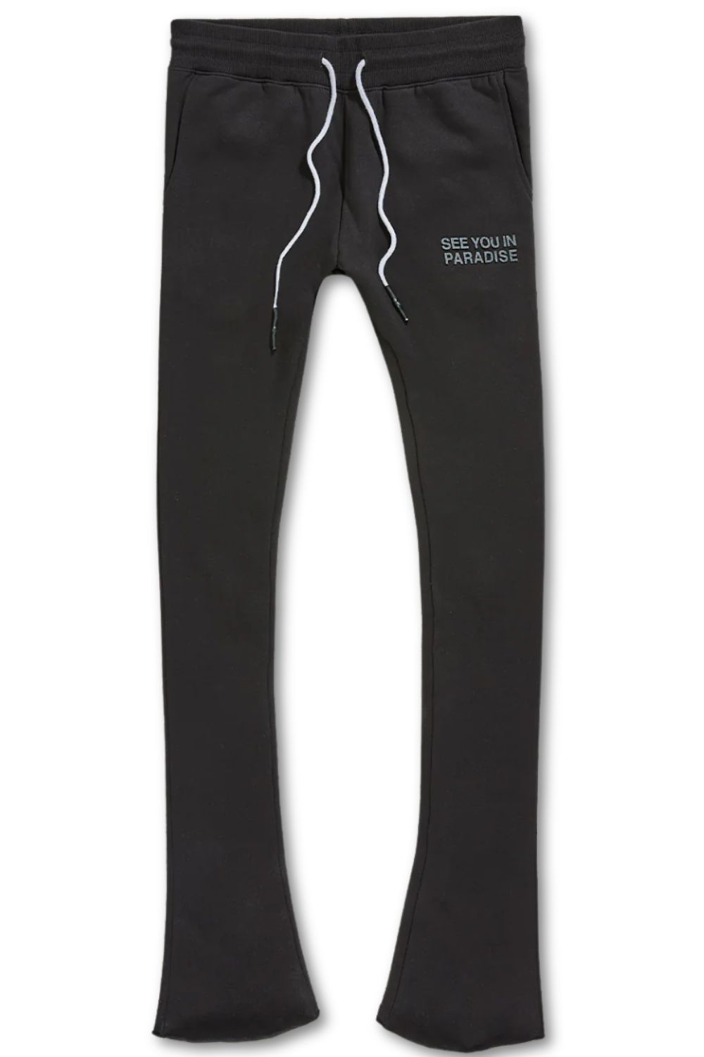 See You In Paradise Stacked Sweatpants - Black