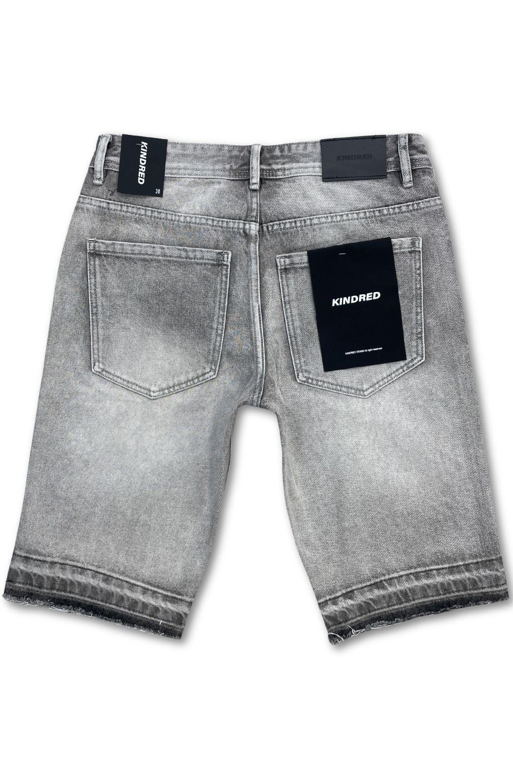 Kindred Rhinestone Jean Shorts - Grey