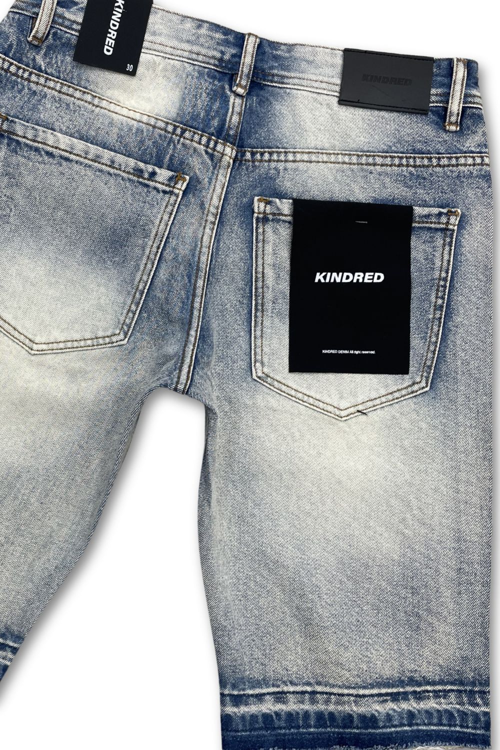Kindred Rhinestone Jean Shorts - Blue