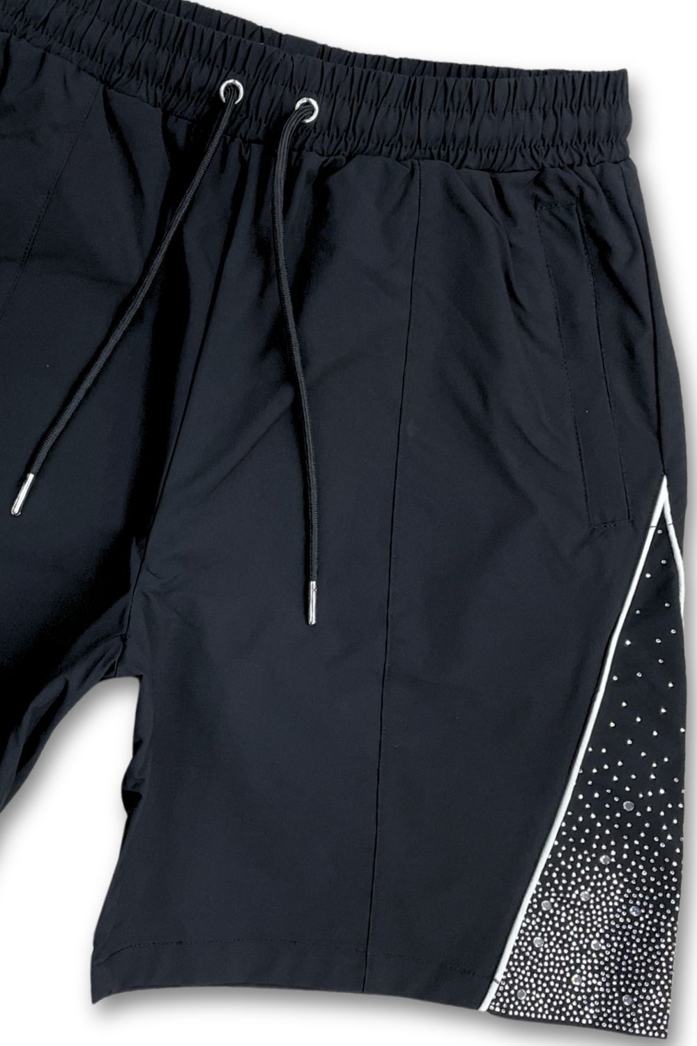 Kindred Rhinestone Nylon Shorts - Black