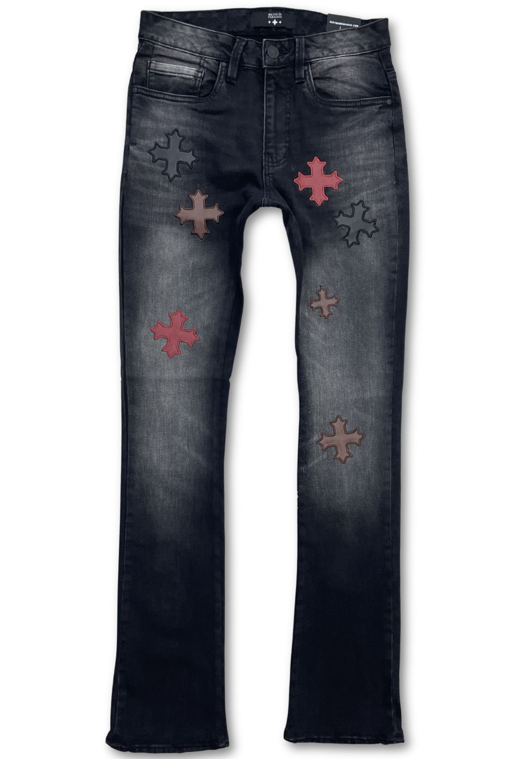 See You In Paradise Skinny Stacked Jeans - Black Shadow