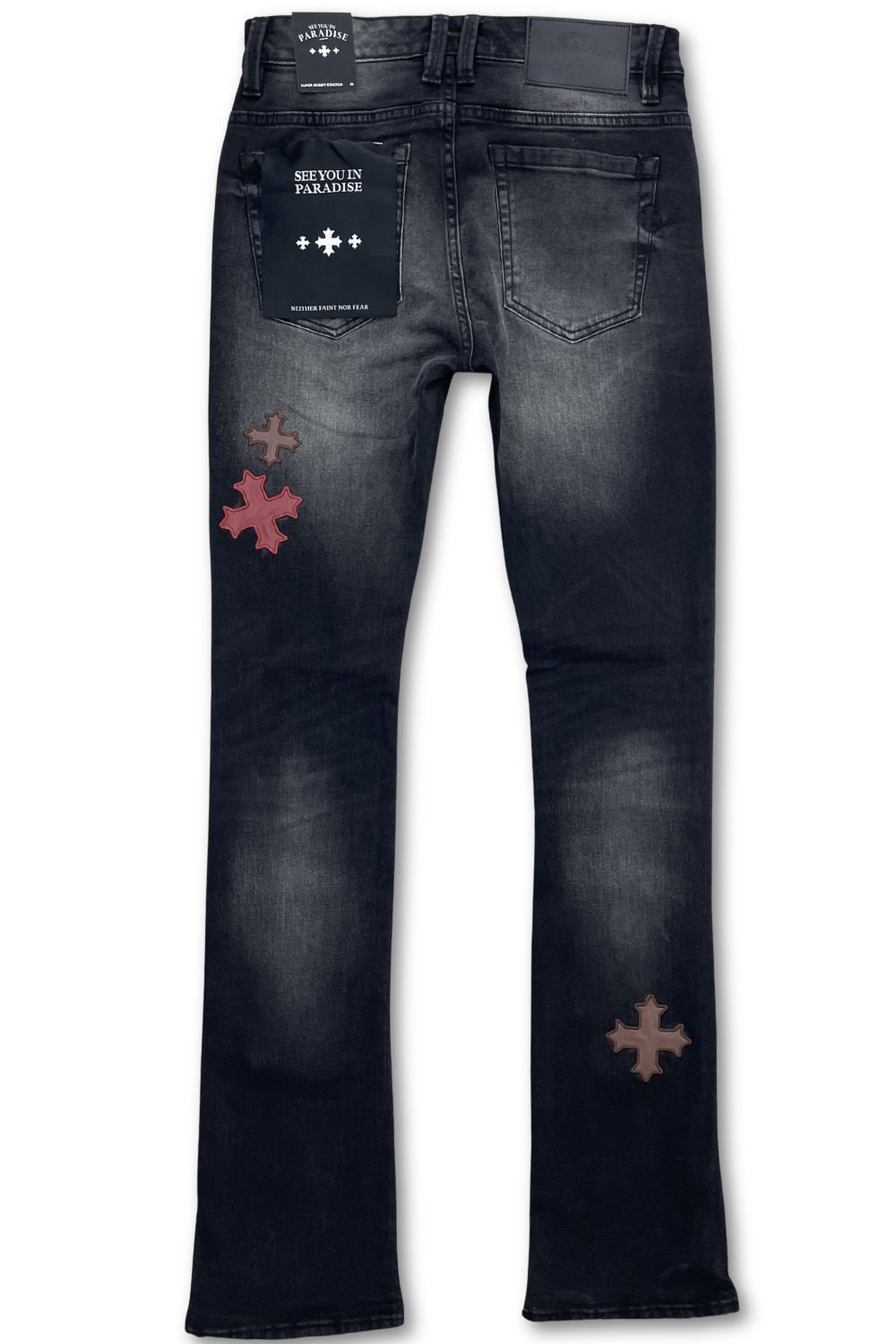See You In Paradise Skinny Stacked Jeans - Black Shadow
