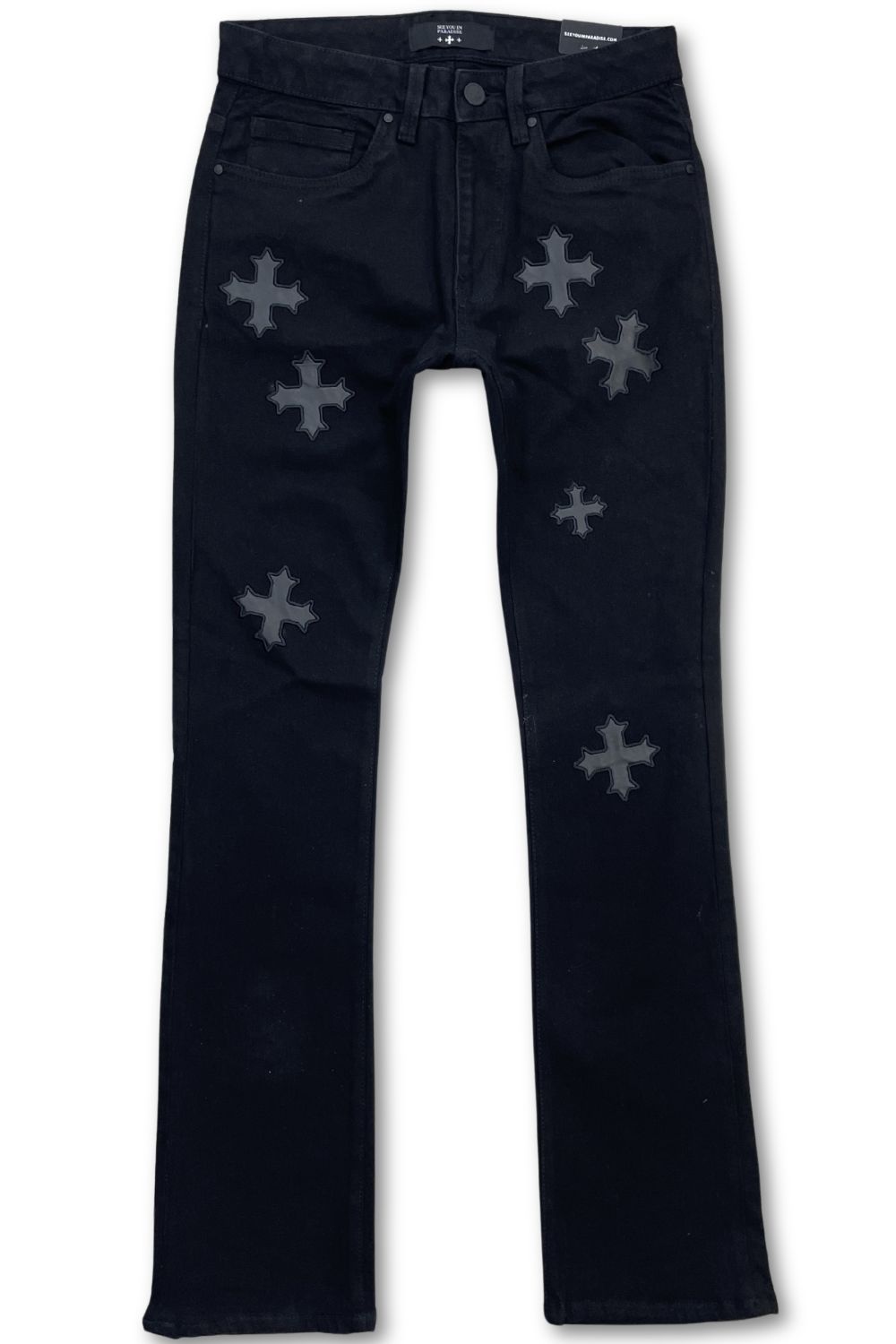 See You In Paradise Skinny Stacked Jeans - Jet Black