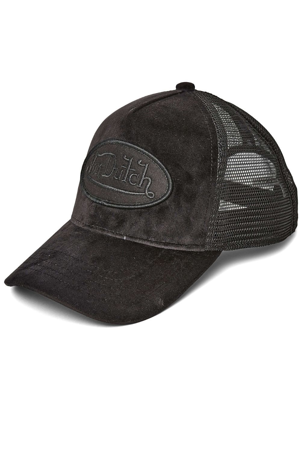 Von Dutch Black Velvet Trucker Hat