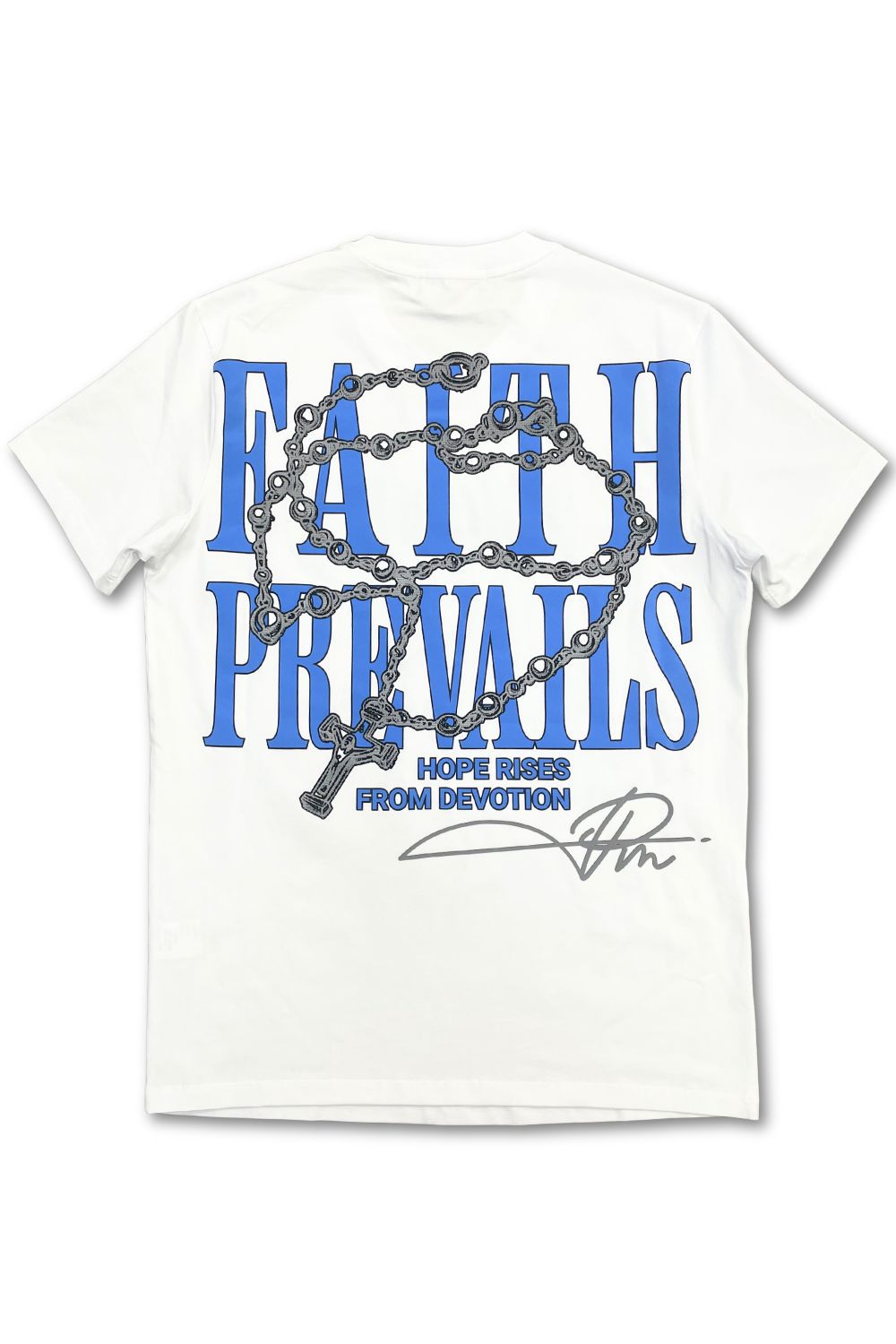 Premium Milano Faith Prevails T-Shirt - White