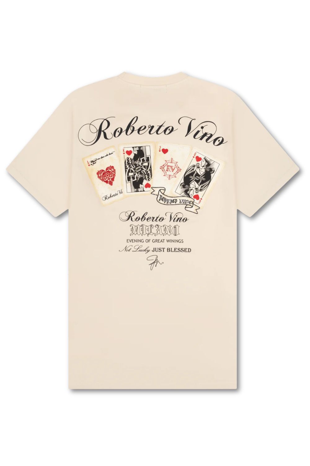 Roberto Vino Milano Lucky Milano T-Shirt - Cream