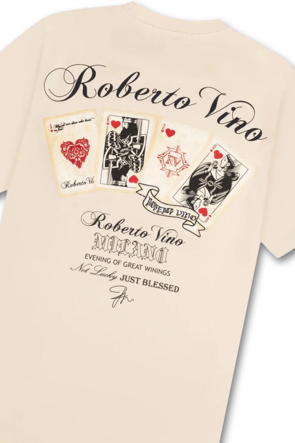 Roberto Vino Milano Lucky Milano T-Shirt - Cream
