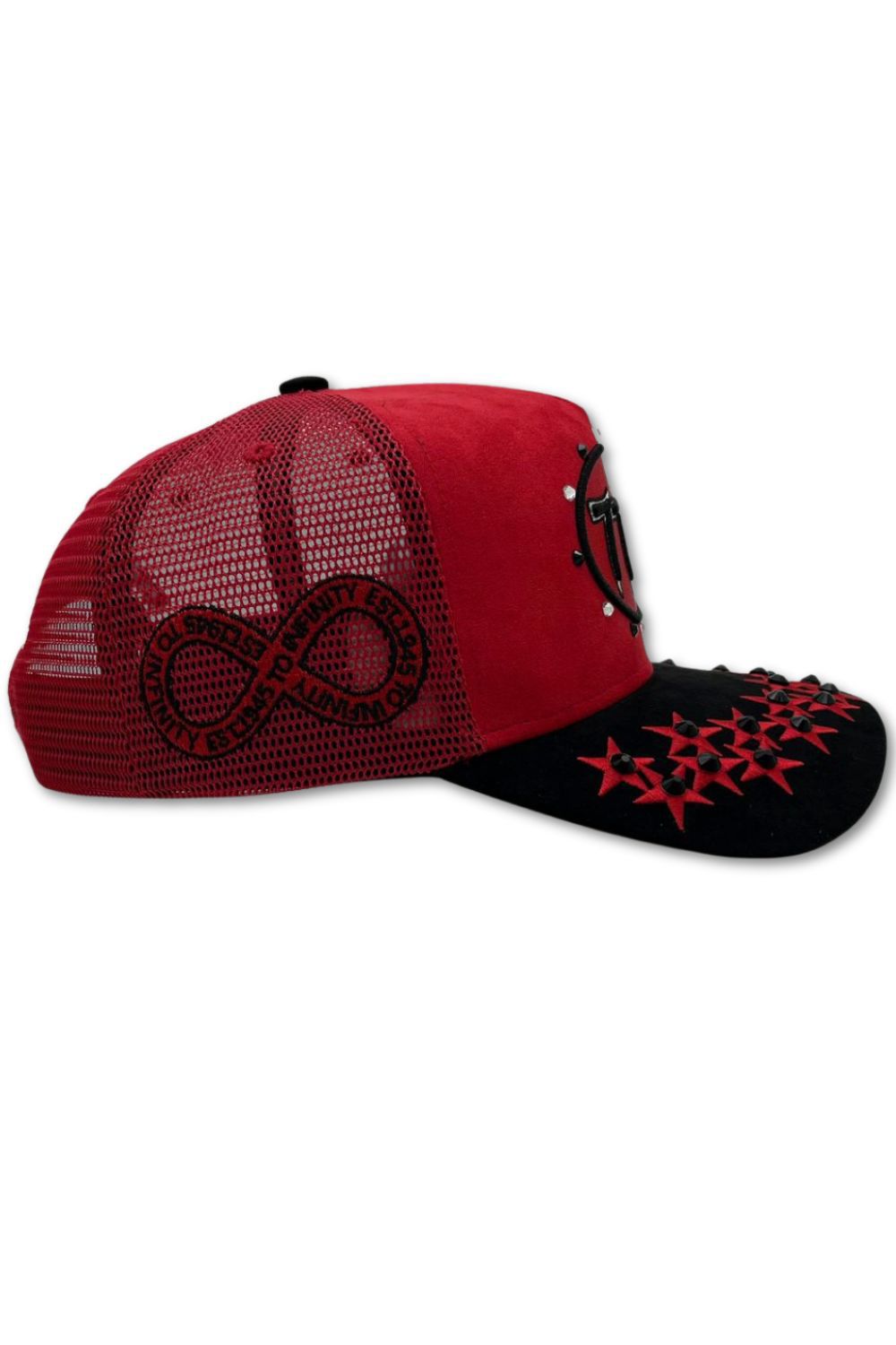 Hudson 777 Rhinestone Trucker Hat - Red