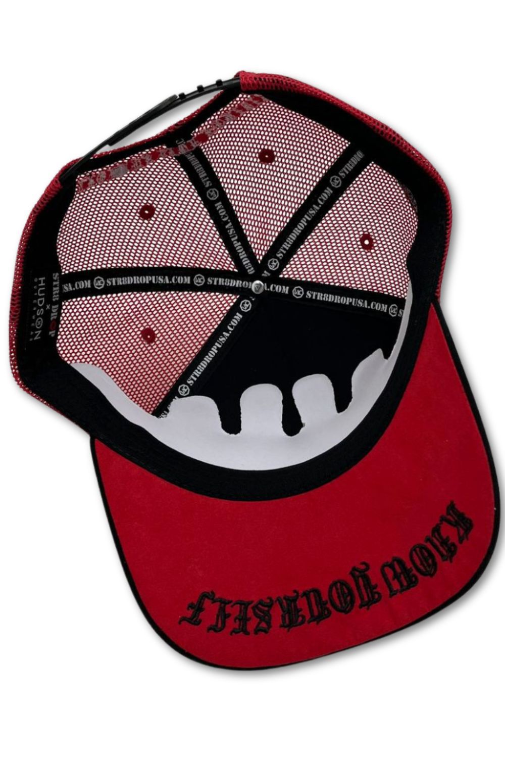 Hudson 777 Rhinestone Trucker Hat - Red