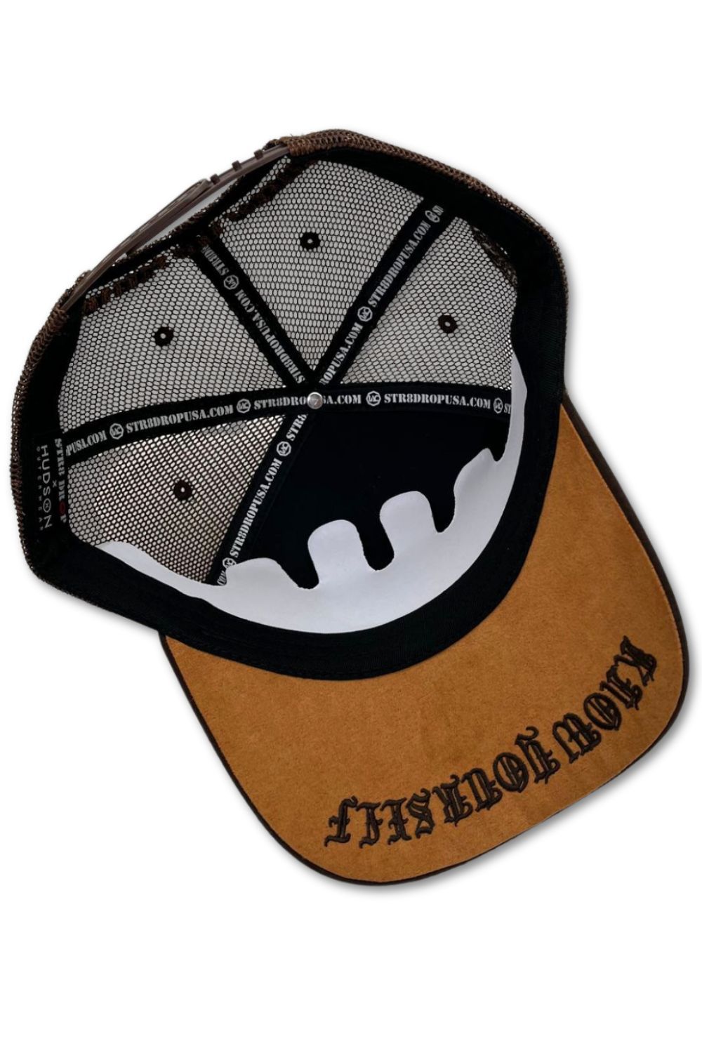 Hudson 777 Rhinestone Trucker Hat - Brown