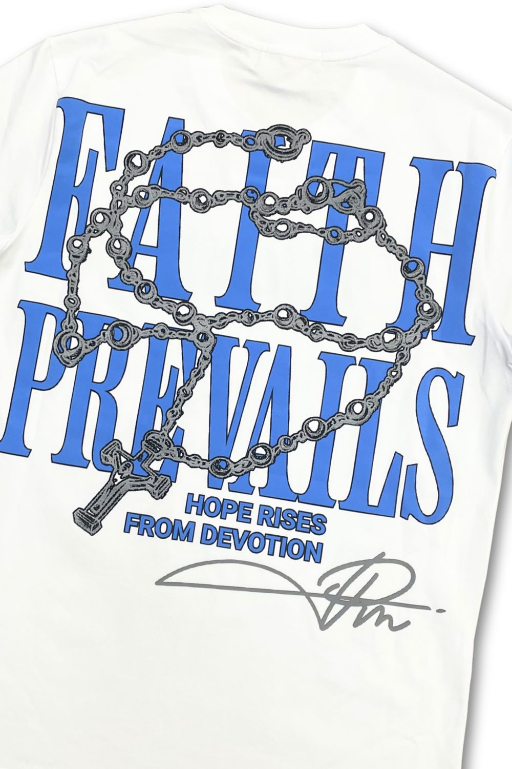 Premium Milano Faith Prevails T-Shirt - White