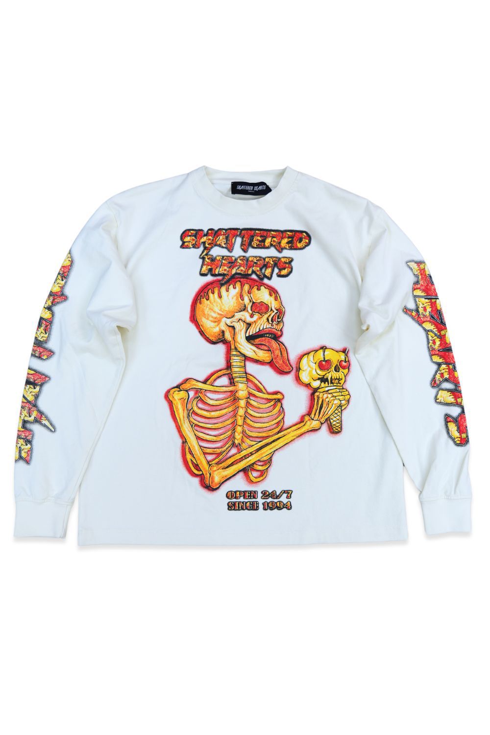Shattered Hearts -Open 24/7 Long Sleeve Tee