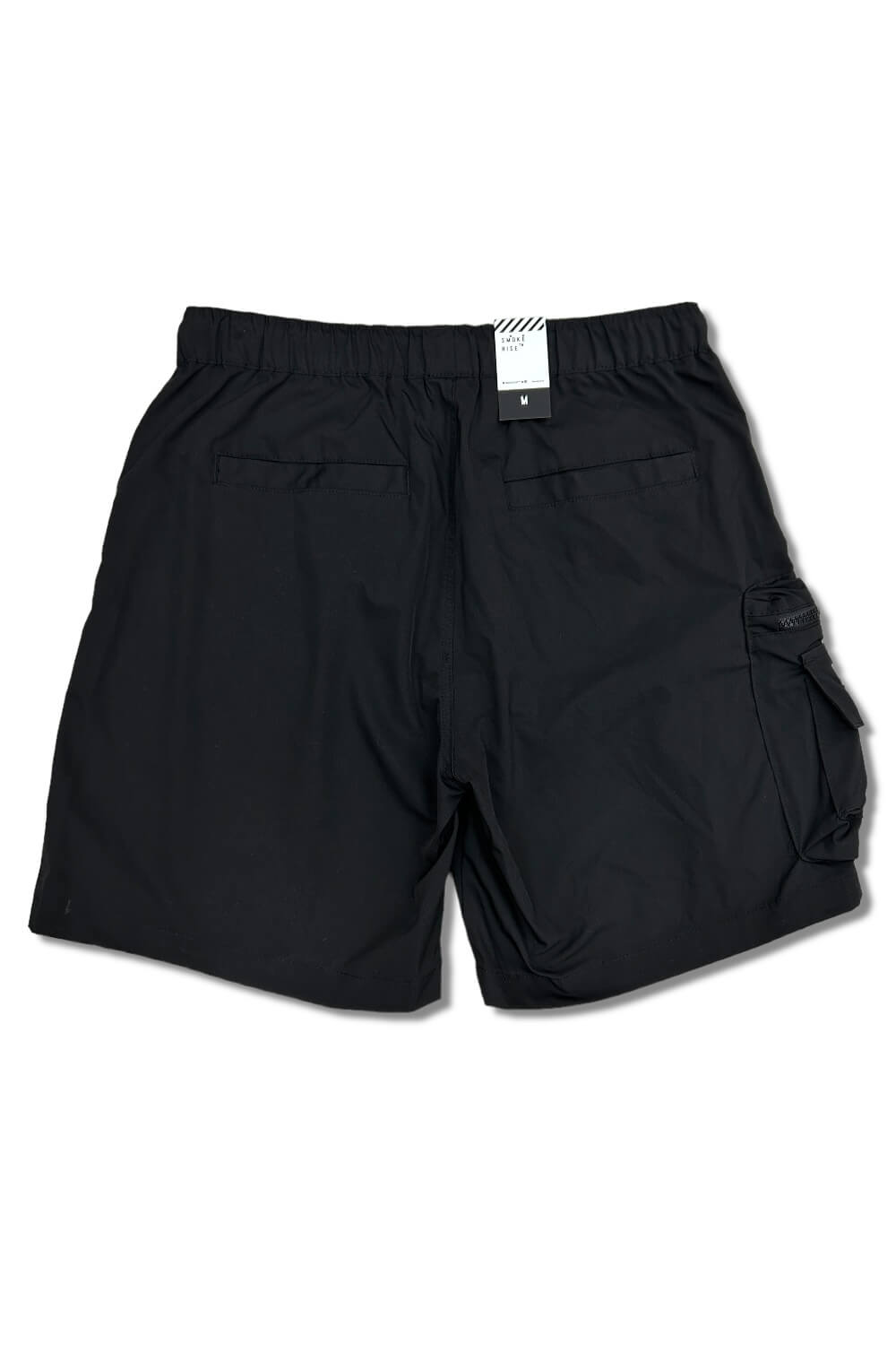 Smoke Rise - Utility Windbreaker Cargo Shorts - Black