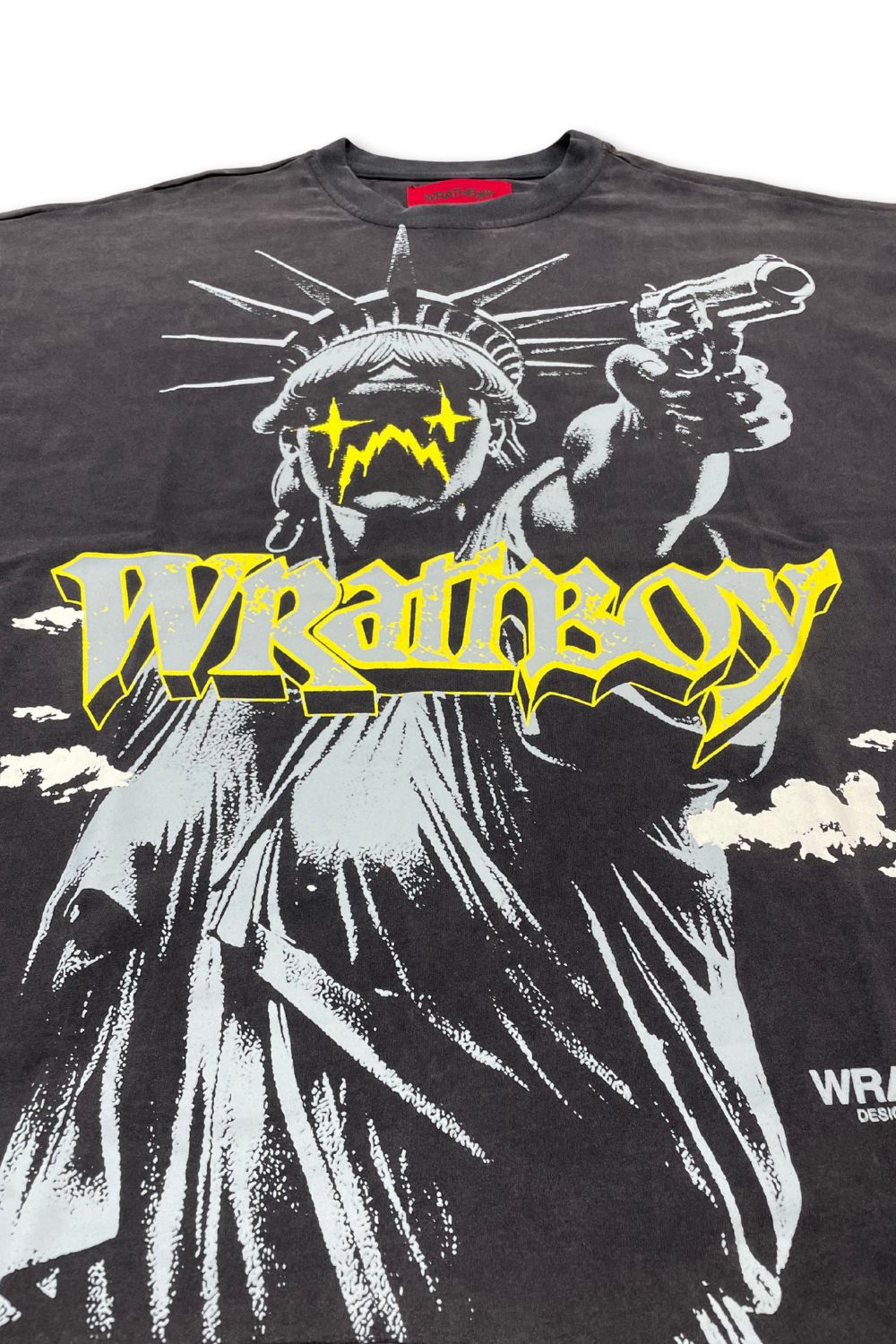 Wrathboy -Hard To Kill Oversized Cropped T - Shirt -Black