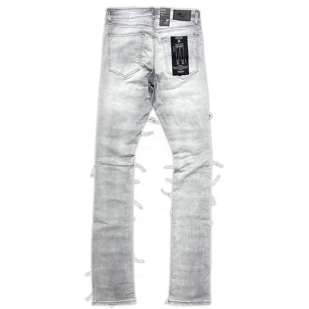 Focus Grey Stacked Jeans