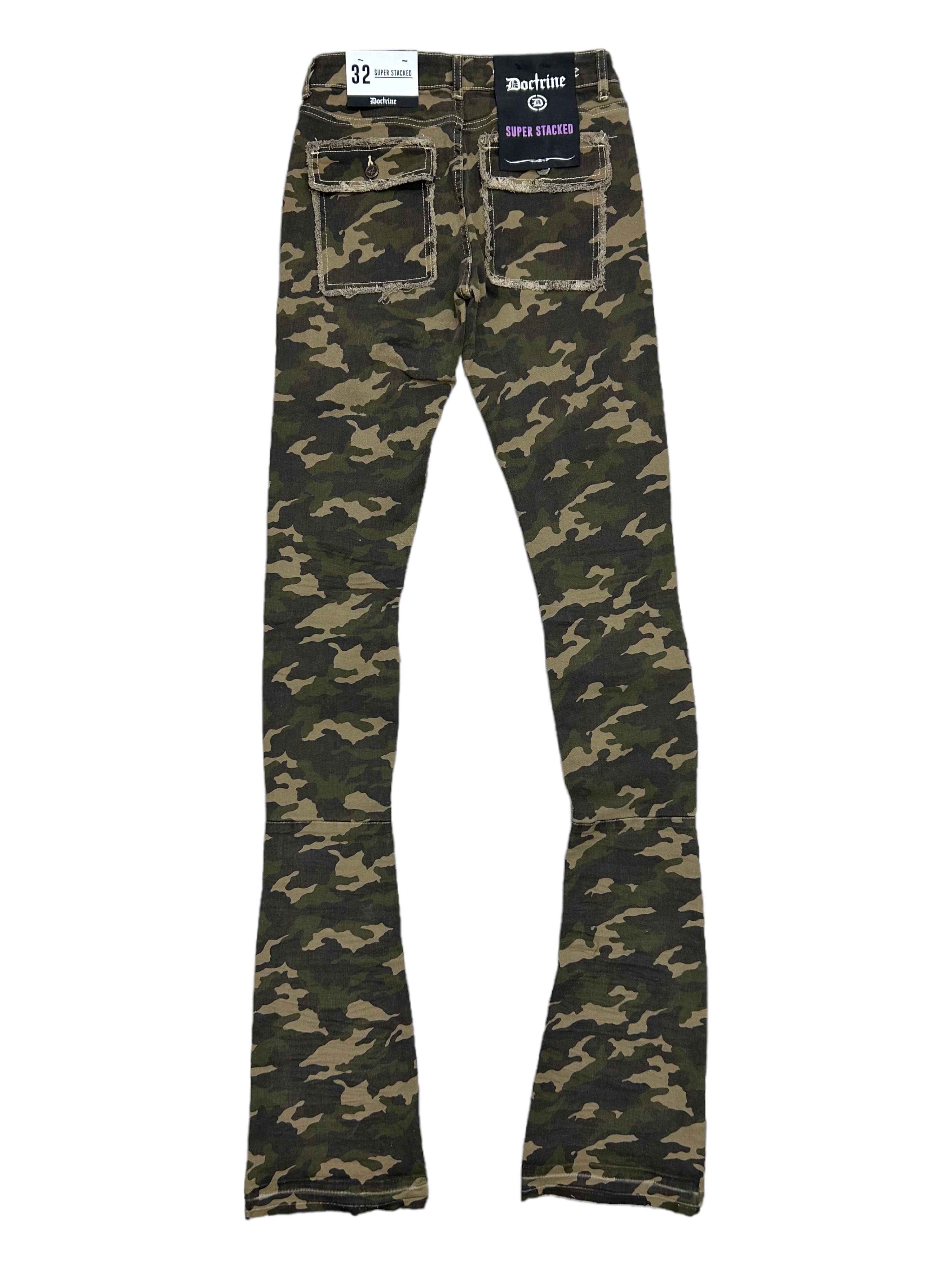 Camo Cargos Super Stacked
