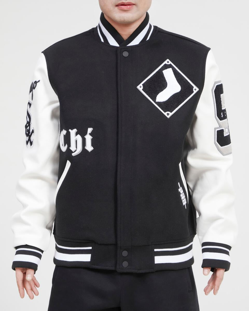 Pro Standard Chicago White Sox Old English Wool Varsity Jacket