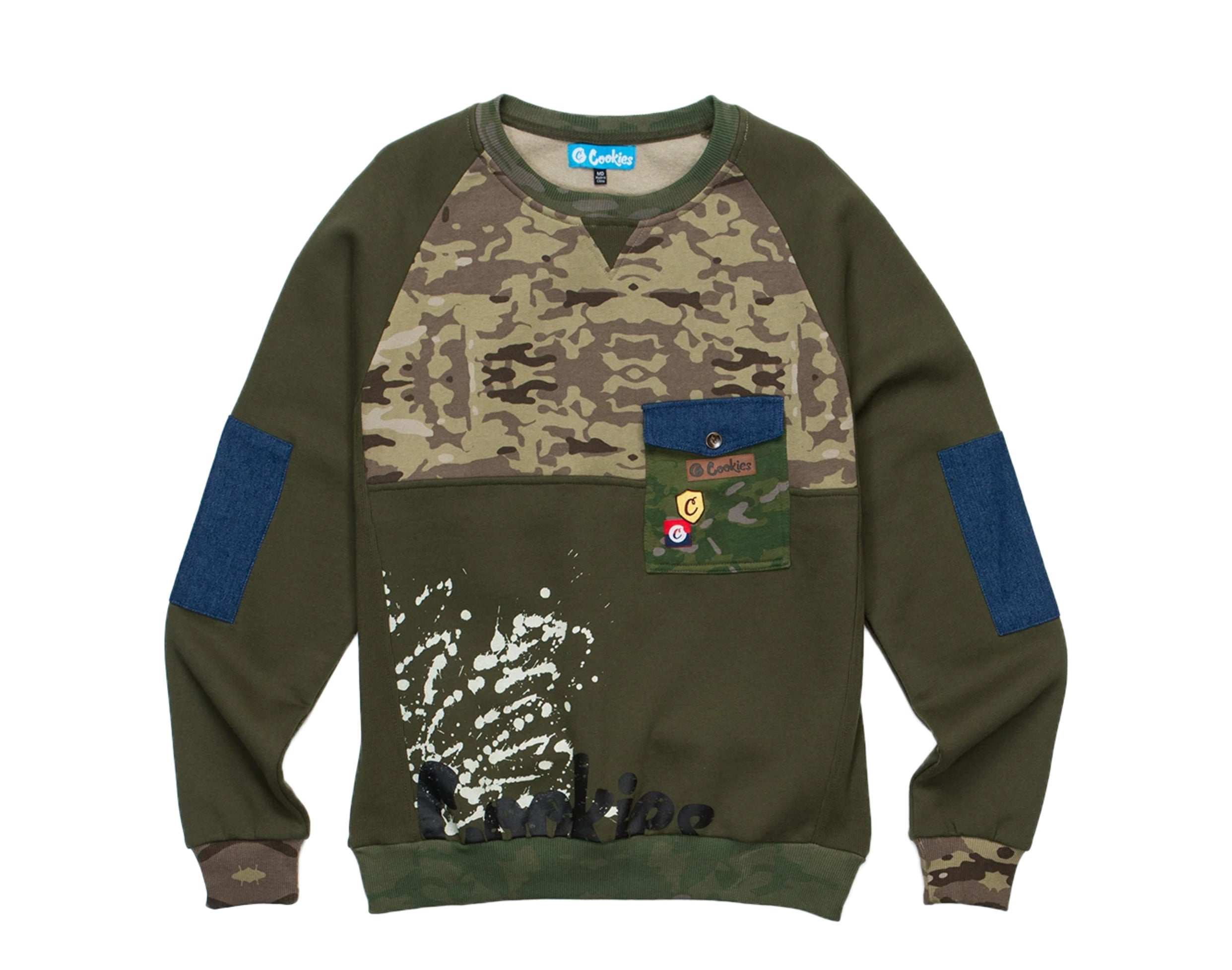 Cookies Backcountry Fleece Colorblocked Crewneck Sweater