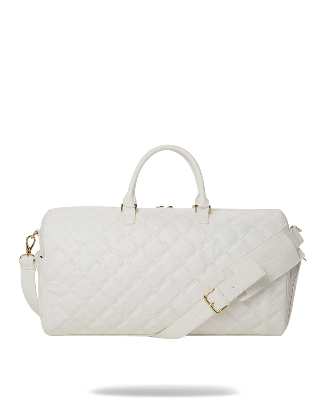 Sprayground White And Gold Duffle Bag
