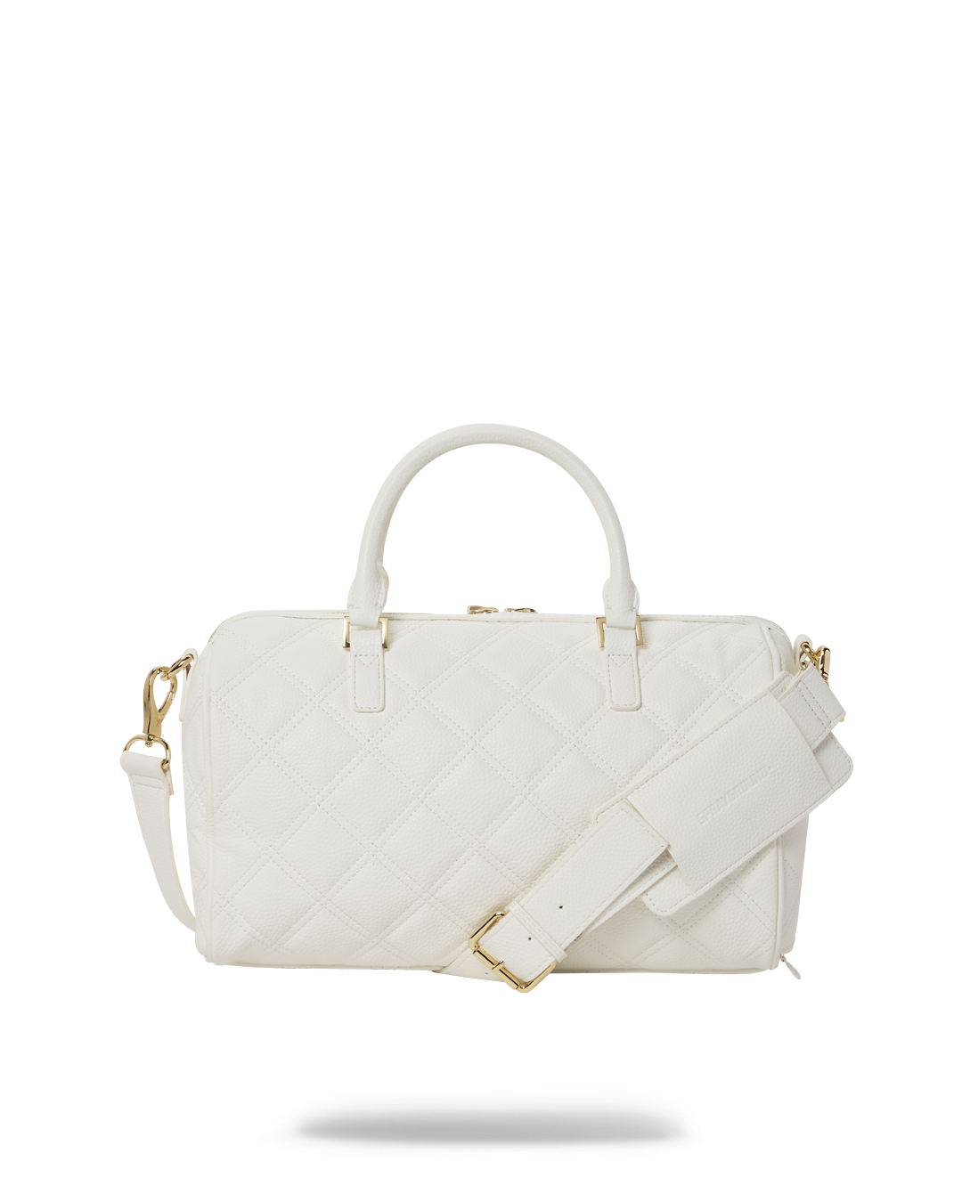 Sprayground White And Gold Mini Duffle Bag
