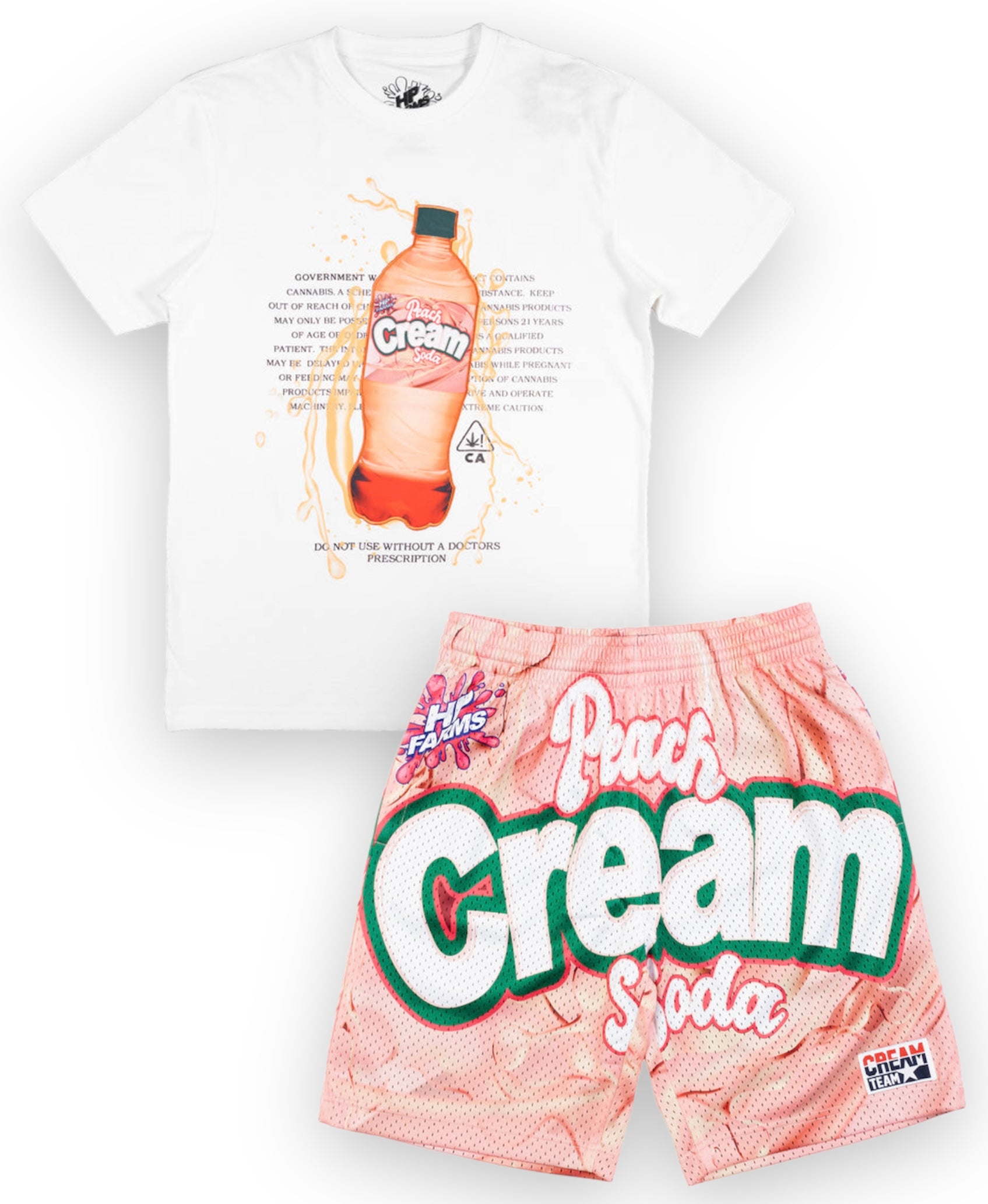 Peach Cream Soda Short set