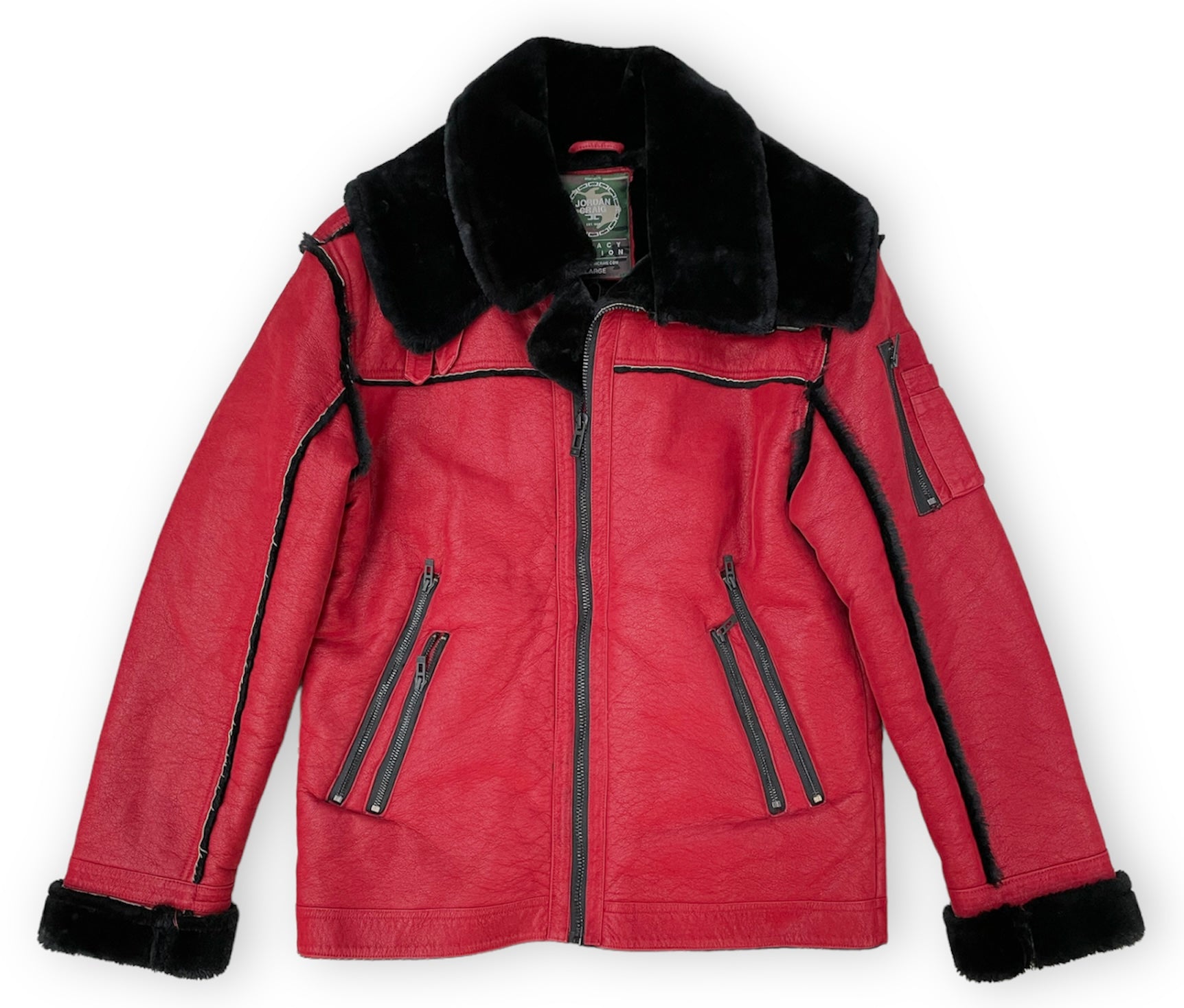 Jordan Craig Shearling Coat (Red)