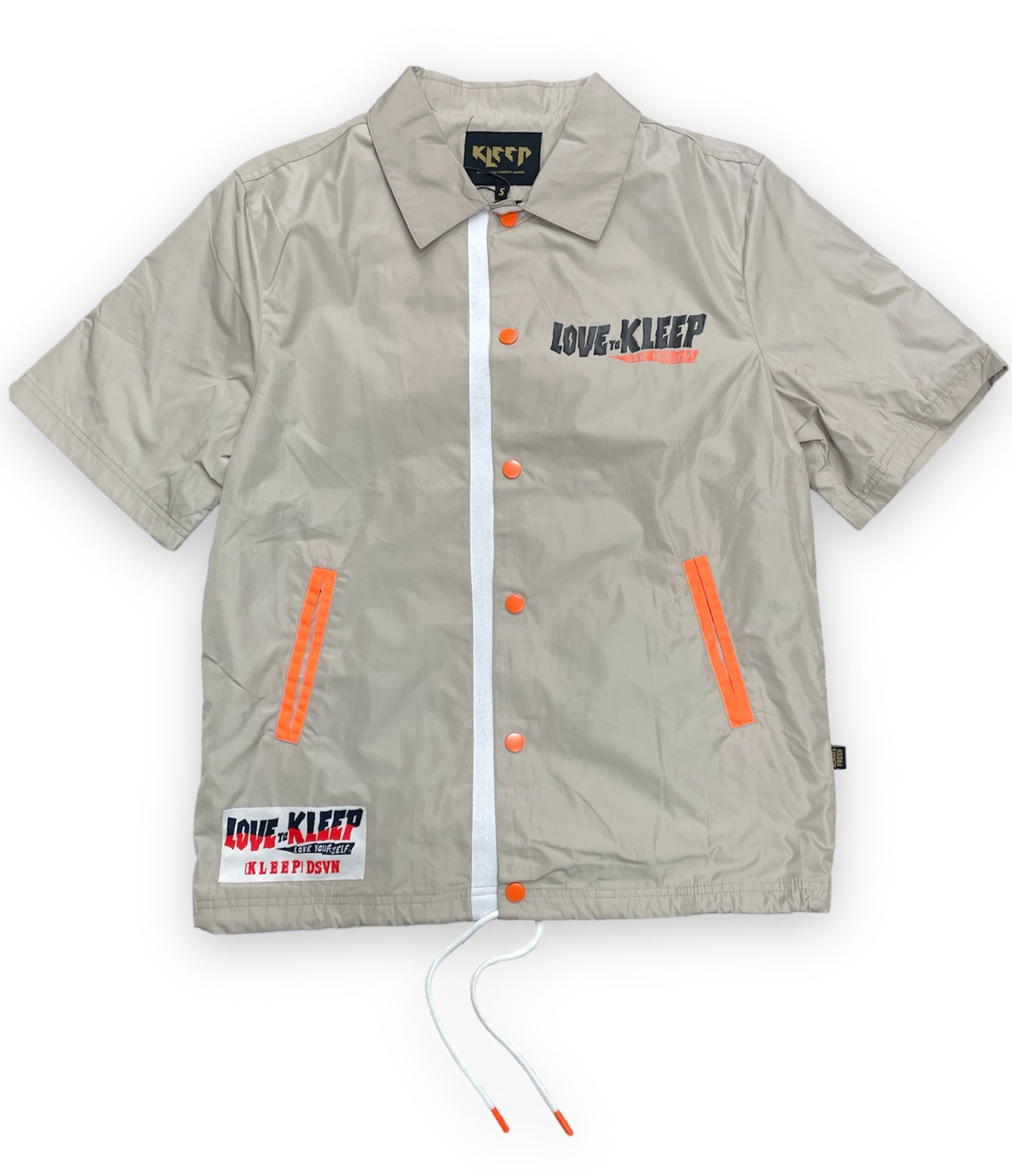 Kleep HEX Men's Premium Nylon Short-Sleeve Coach Jacket