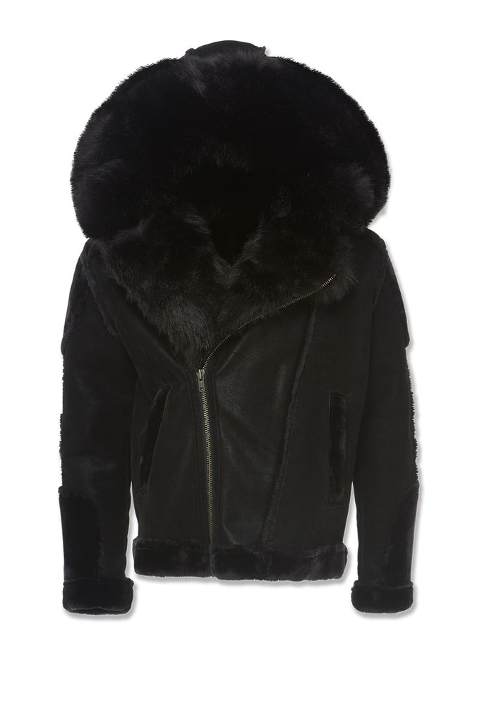 Jordan Craig El Jefe Shearling Moto Coat (Black)