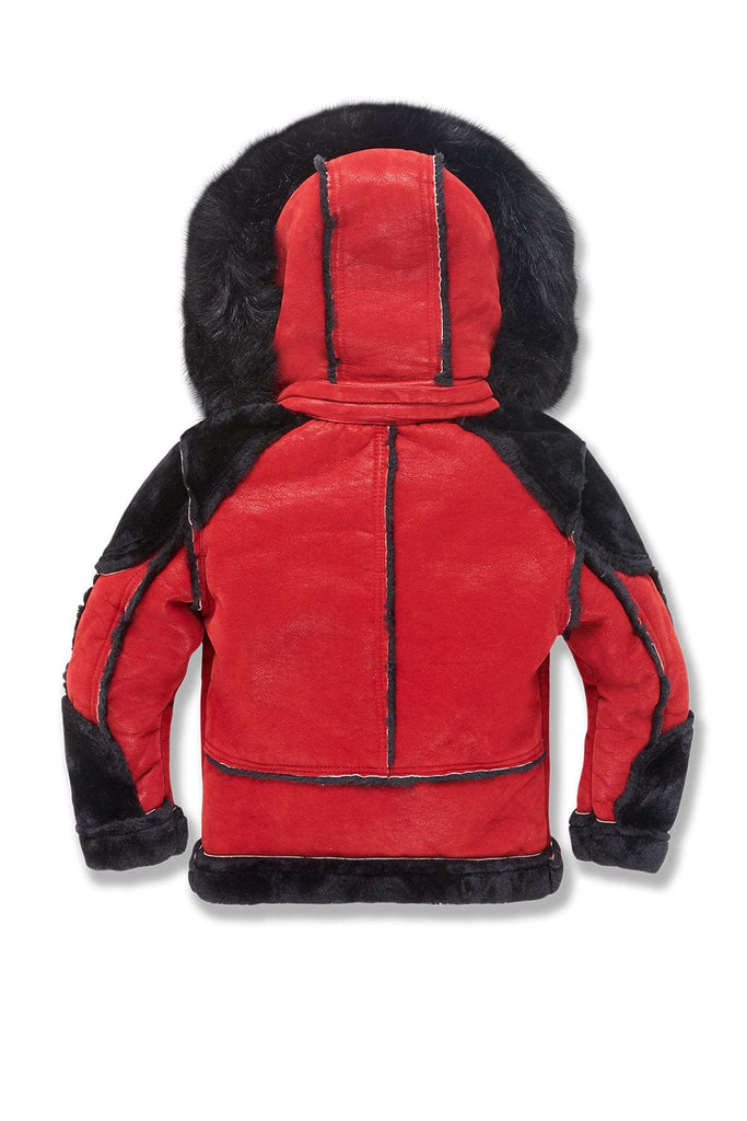 Jordan Craig Boys El Jefe Shearling Moto Coat (Black/Red)