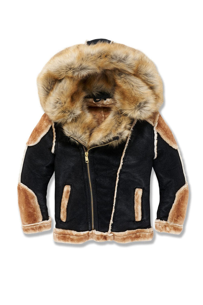 Jordan Craig Kids El Jefe Moto Coat (Black/Coffee)